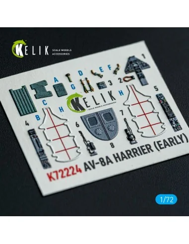 AV-8A Harrier (early) - interior 3D decals for Italeri kit, 1/72 - ...