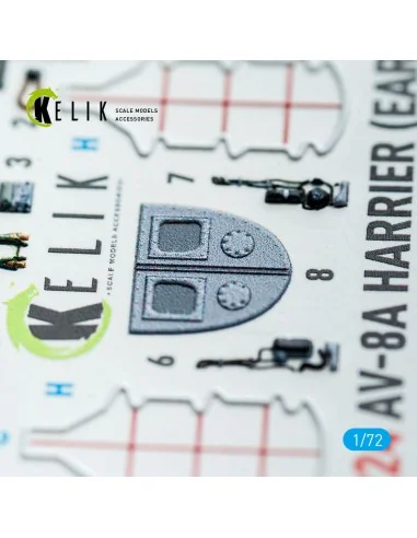 [NO_DESC] AV-8A Harrier (early) - interior 3D decals for Italeri ki...