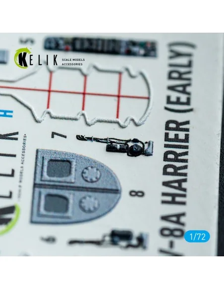 AV-8A Harrier (early) - interior 3D decals for Italeri kit, 1/72 - ...