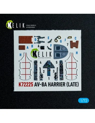 [NO_DESC] AV-8A Harrier (late) - interior 3D decals for Italeri kit...