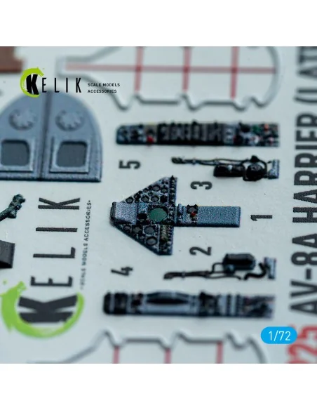 AV-8A Harrier (late) - interior 3D decals for Italeri kit, 1/72 - K...