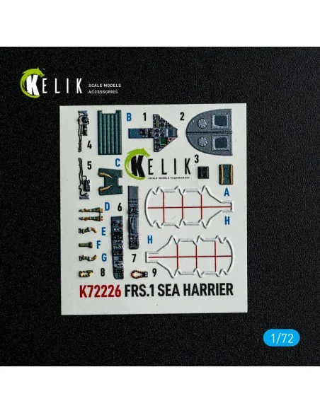 FRS.1 SEA Harrier - interior 3D decals for Italeri kit, 1/72 - Keli...