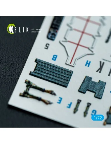 Harrier Gr3 (Late)- interior 3D decals for Italeri kit, 1/72 - Keli...