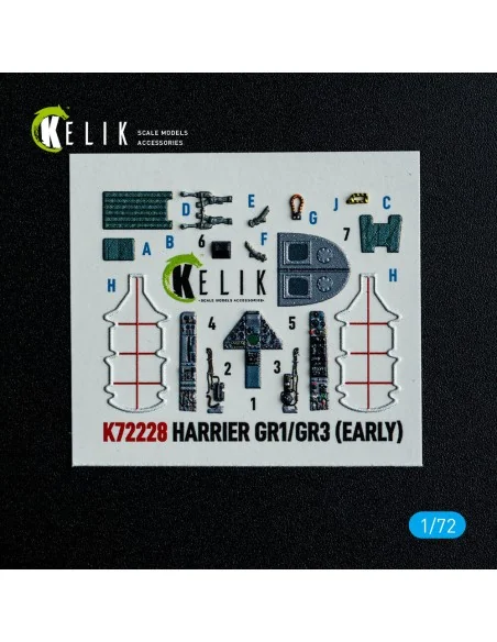 [NO_DESC] Harrier Gr1/Gr3 (Early) - interior 3D decals for Italeri ...