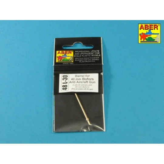 Barrel for 40 mm Bofors Anti Aircraft Gun, 1/48 - Aber Models 48 L-30