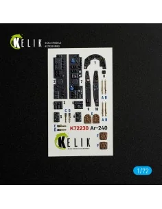 Ar-240 - interior 3D decals for Revell kit, 1/72 - Kelik K72230