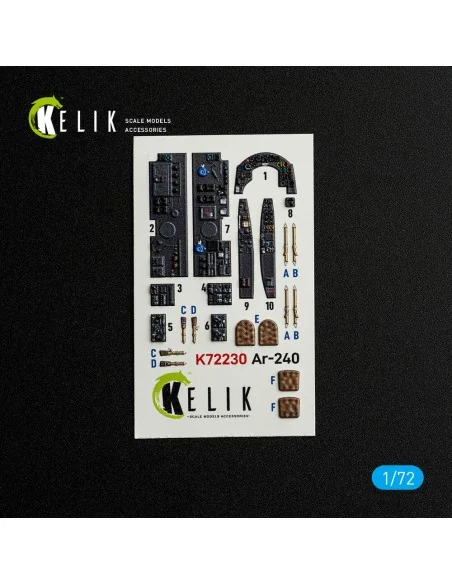 Ar-240 - interior 3D decals for Revell kit, 1/72 - Kelik K72230