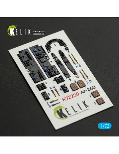 Ar-240 - interior 3D decals for Revell kit, 1/72 - Kelik K72230