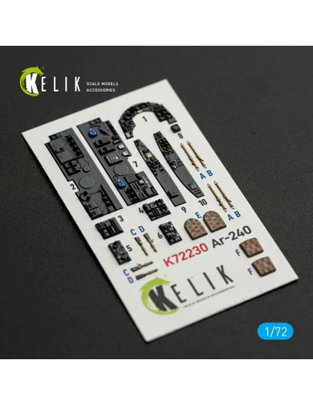 Ar-240 - interior 3D decals for Revell kit, 1/72 - Kelik K72230