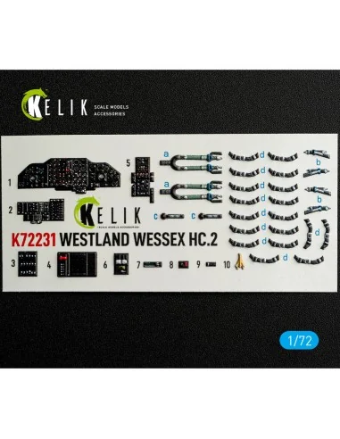 WESTLAND WESSEX HC.2 - interior 3D decals for AirFix kit, 1/72 - Ke...