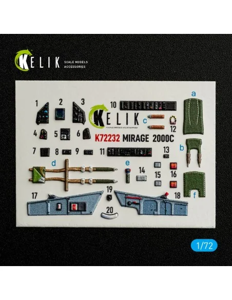 Mirage-2000C - interior 3D decals for DreamModel kit, 1/72 - Kelik ...