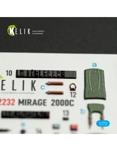 Mirage-2000C - interior 3D decals for DreamModel kit, 1/72 - Kelik ...