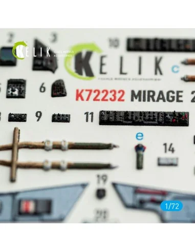 Mirage-2000C - interior 3D decals for DreamModel kit, 1/72 - Kelik ...