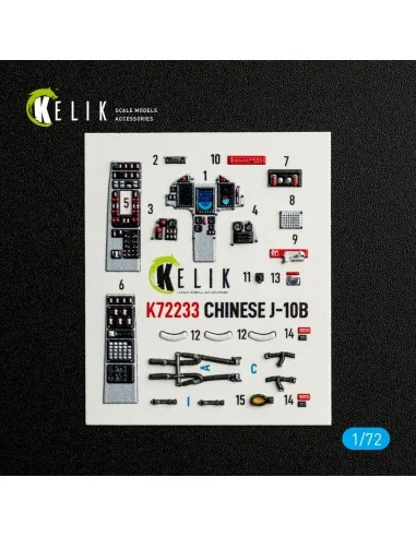 Chinese J-10B - interior 3D decals for Trumpeter kit, 1/72 - Kelik ...