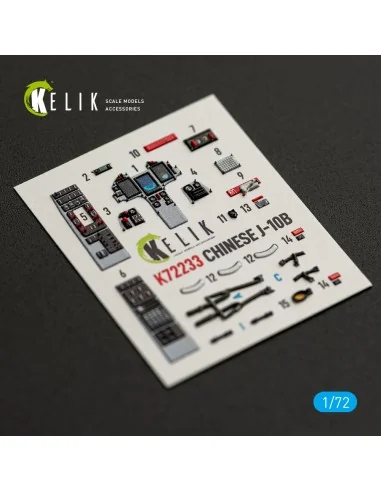 Chinese J-10B - interior 3D decals for Trumpeter kit, 1/72 - Kelik ...