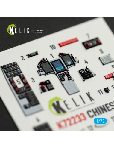 Chinese J-10B - interior 3D decals for Trumpeter kit, 1/72 - Kelik ...