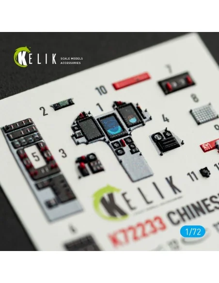Chinese J-10B - interior 3D decals for Trumpeter kit, 1/72 - Kelik ...