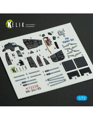 Mi-35/24 - interior 3D decals for Italeri kit, 1/72 - Kelik K72238