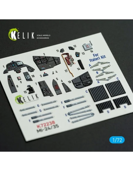 Mi-35/24 - interior 3D decals for Italeri kit, 1/72 - Kelik K72238