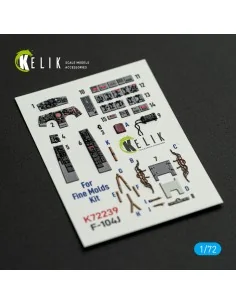 F-104J - interior 3D decals for Fine Molds kit, 1/72 - Kelik K72239 2