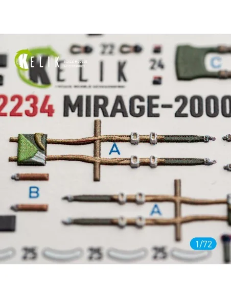 Mirage-2000D - interior 3D decals for Dream Model, 1/72 - Kelik K72234