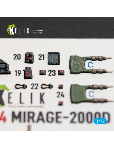 Mirage-2000D - interior 3D decals for Dream Model, 1/72 - Kelik K72234