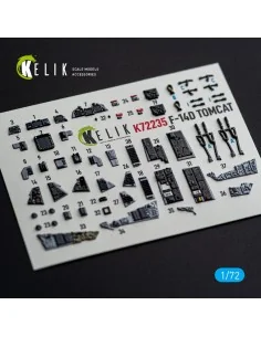 F-14D Tomcat - interior 3D decals for Tamiya, 1/72 - Kelik K72235 2