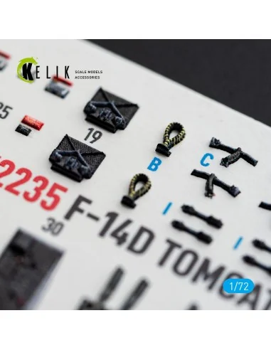 F-14D Tomcat - interior 3D decals for Tamiya, 1/72 - Kelik K72235