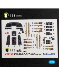 FW-200 C-5/C-8 - interior 3D decals for Revell, 1/72 - Kelik K72240