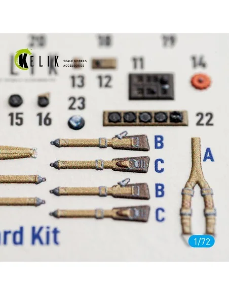 Bf-110C Early - interior 3D decals for Eduard, 1/72 - Kelik K72241