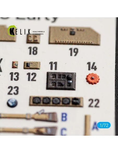 Bf-110C Early - interior 3D decals for Eduard, 1/72 - Kelik K72241