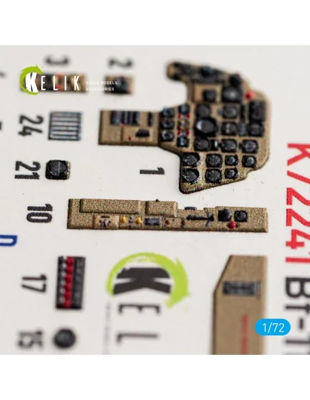 Bf-110C Early - interior 3D decals for Eduard, 1/72 - Kelik K72241