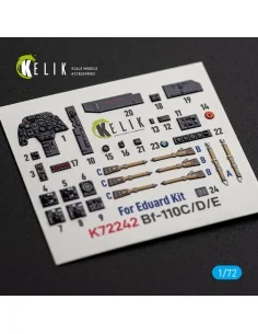 Bf-110C/D/E- interior 3D decals for Eduard, 1/72 - Kelik K72242 2