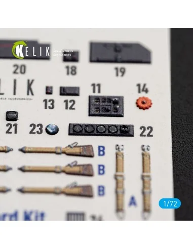 Bf-110C/D/E- interior 3D decals for Eduard, 1/72 - Kelik K72242