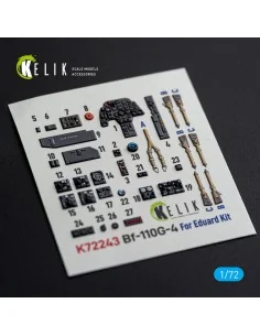Bf-110G-4- interior 3D decals for Eduard, 1/72 - Kelik K72243 2