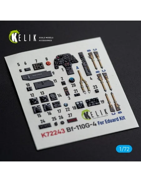 [NO_DESC] Bf-110G-4- interior 3D decals for Eduard, 1/72 - Kelik K7...