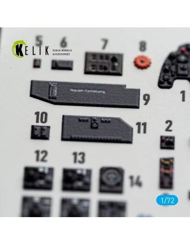 Bf-110G-4- interior 3D decals for Eduard, 1/72 - Kelik K72243
