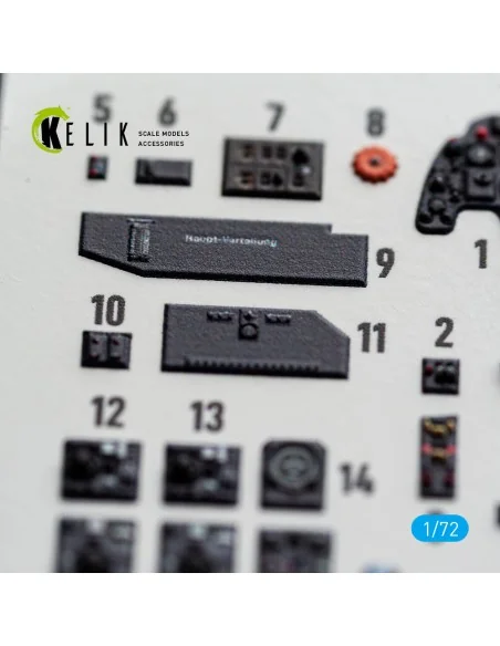 Bf-110G-4- interior 3D decals for Eduard, 1/72 - Kelik K72243