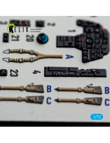 Bf-110G-4- interior 3D decals for Eduard, 1/72 - Kelik K72243