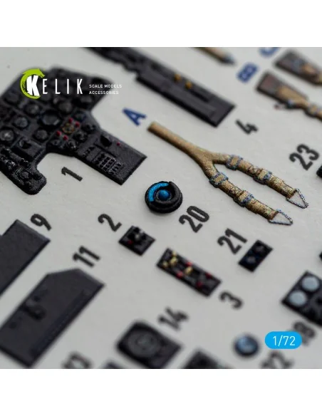 Bf-110G-4- interior 3D decals for Eduard, 1/72 - Kelik K72243