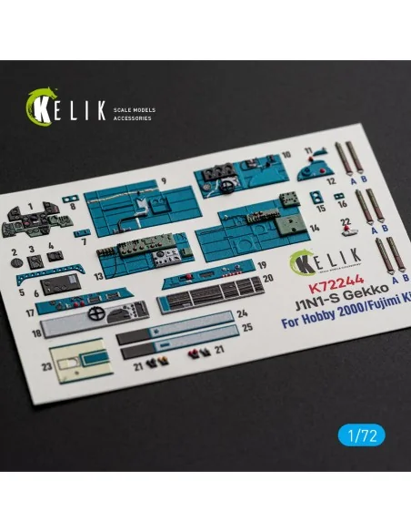 J1N1-S Gekko - interior 3D decals for Fujimi / Hobby 2000, 1/72 - K...