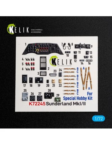 Sunderlend MkI/II - interior 3D decals for Special Hobby, 1/72 - Ke...