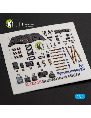Sunderlend MkI/II - interior 3D decals for Special Hobby, 1/72 - Ke...