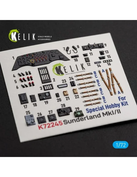 Sunderlend MkI/II - interior 3D decals for Special Hobby, 1/72 - Ke...