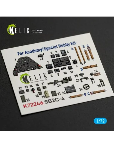 SB2C-4 - interior 3D decals for Academy / Special Hobby, 1/72 - Kel...