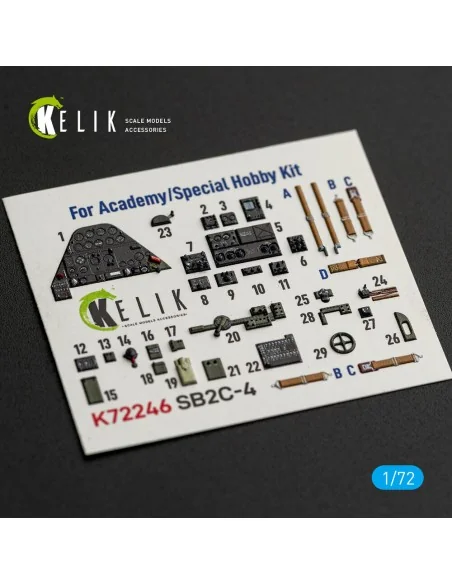 SB2C-4 - interior 3D decals for Academy / Special Hobby, 1/72 - Kel...