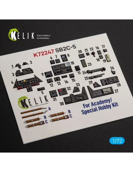 [NO_DESC] SB2C-5 - interior 3D decals for Academy / Special Hobby, ...