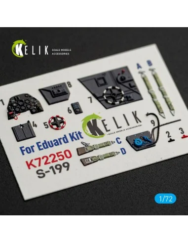 S-199 - interior 3D decals for Eduard, 1/72 - Kelik K72250