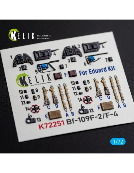 [NO_DESC] Bf-109 F-2/F-4 - interior 3D decals for Eduard, 1/72 - Ke...