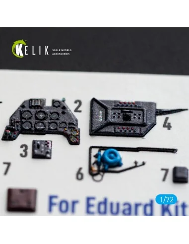 Bf-109 F-2/F-4 - interior 3D decals for Eduard, 1/72 - Kelik K72251